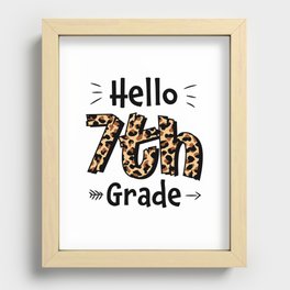 Hello 7th Grade Back To School Recessed Framed Print