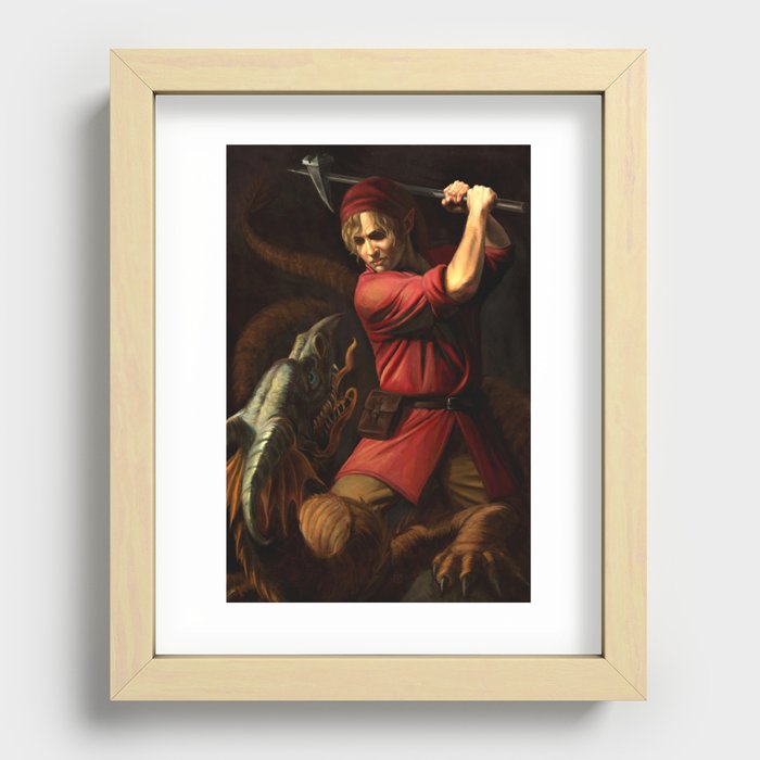 Battle in Death Mountain Recessed Framed Print