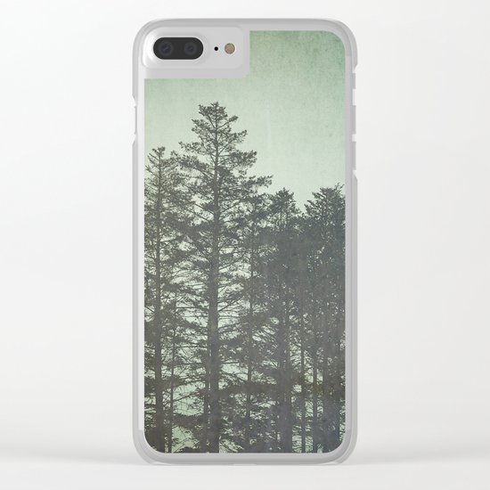 Trees in Fog Clear iPhone Case