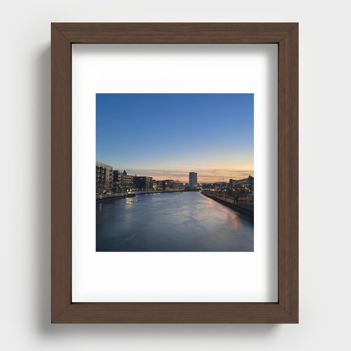 Milwaukee River at Sunset Recessed Framed Print