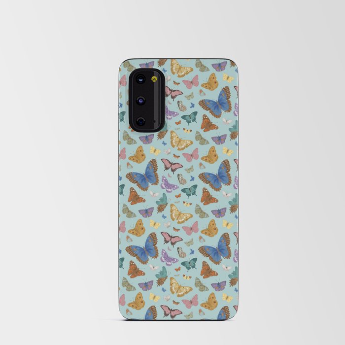 A Flutter of Butterflies Pastel Botanical Android Card Case