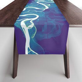 Yellowstone River Treasure Blues Table Runner