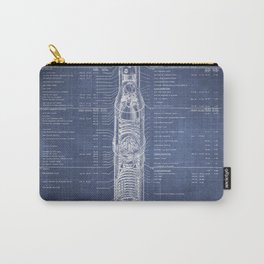 Apollo 11 Saturn V Blueprint in High Resolution (dark blue) Carry-All Pouch