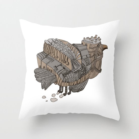 Space Bird Throw Pillow