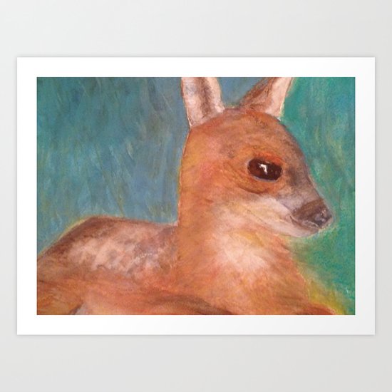 Baby Fawn Art Print