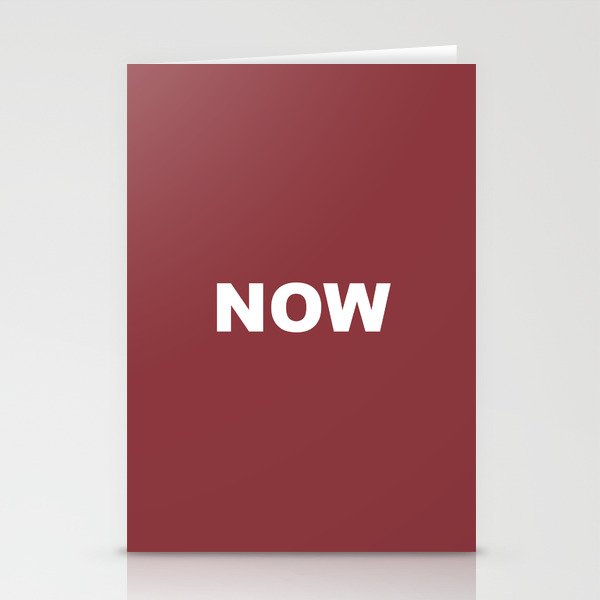 NOW BRICK RED COLOR Stationery Cards