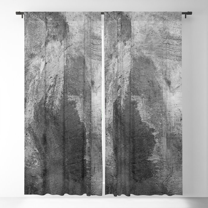 Texture pattern. Grunge black and white old wall.  Blackout Curtain