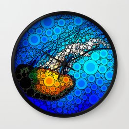 Ocean jellyfish photo bubble art | Go with the flow Wall Clock