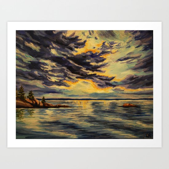 I'll be at the lake Art Print
