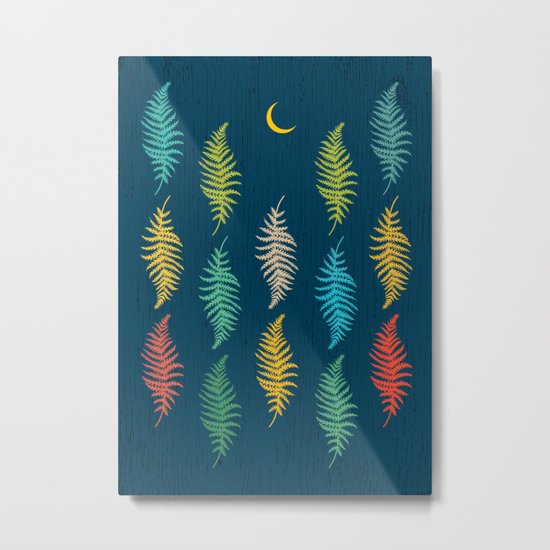 Vintage Fourteen Leafs Metal Print