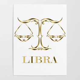 libra zodiac sign Poster