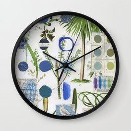 Botanical Series: Blue Wall Clock