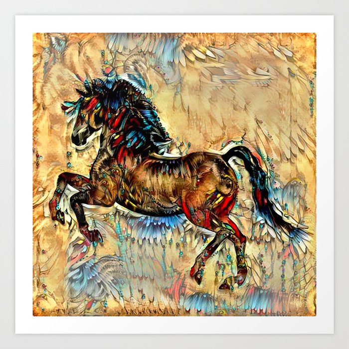 Painted Pony Art Print By Kacia Society6