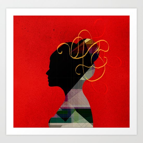 Redhead Art Print