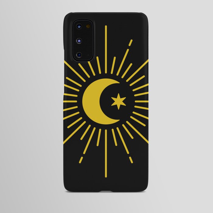 Minimalist Moon (gold/black) Android Case