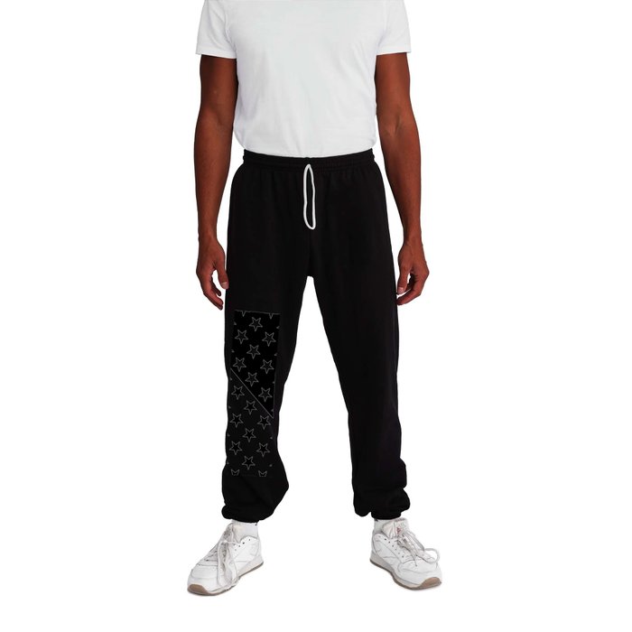 STARS PATTERN (BLACK-WHITE) Sweatpants