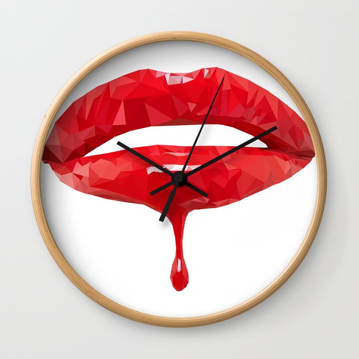 Red lips always lie  Wall Clock