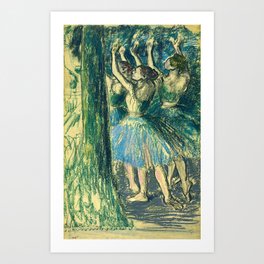Edgar Degas "Groupe de danseuses (décor d'arbres)" Art Print