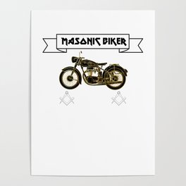 Masonic biker for life Poster