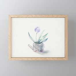 Tulip flower illutration | Plant your Soul Framed Mini Art Print