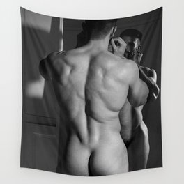 hot sexy man with sexy manly ass, male nude model, erotic male nude, male nude Wall Tapestry