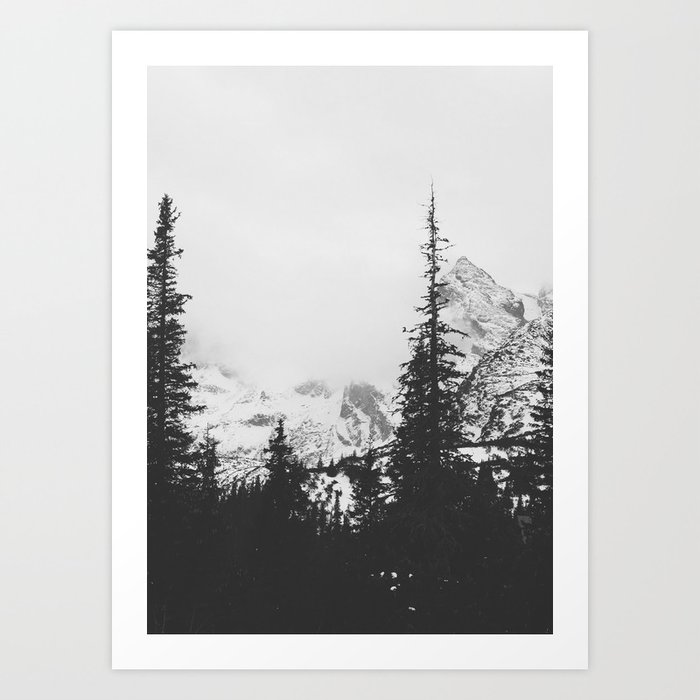 Forest under the Mountain Art Print