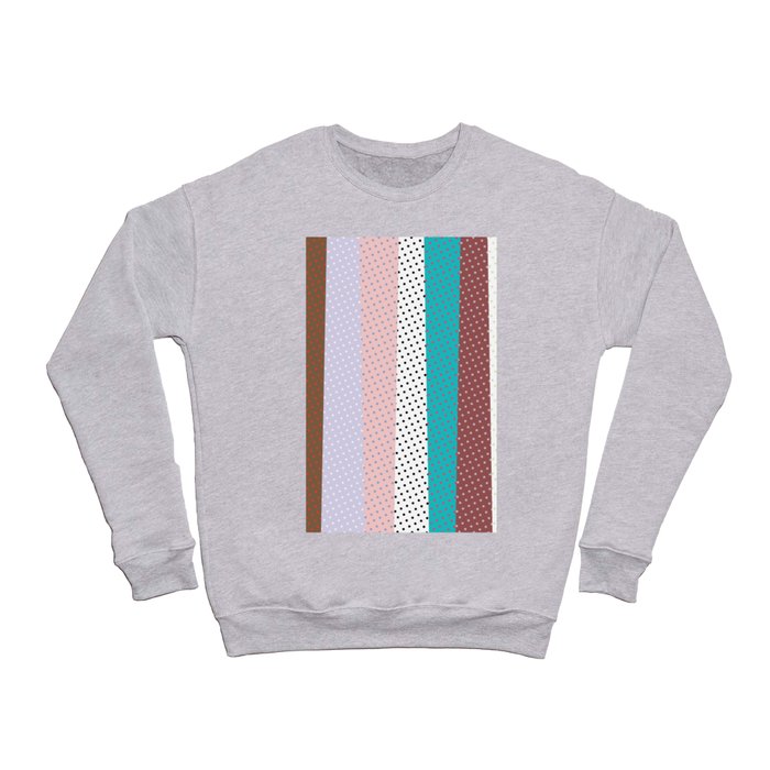 Small colored Dots and Strips Crewneck Sweatshirt