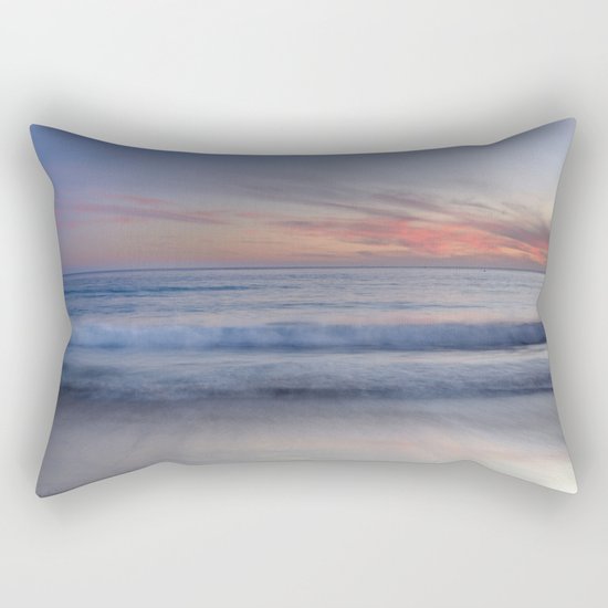 "Magical waves at sunset" Rectangular Pillow