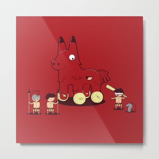 Trojan Piñata Metal Print