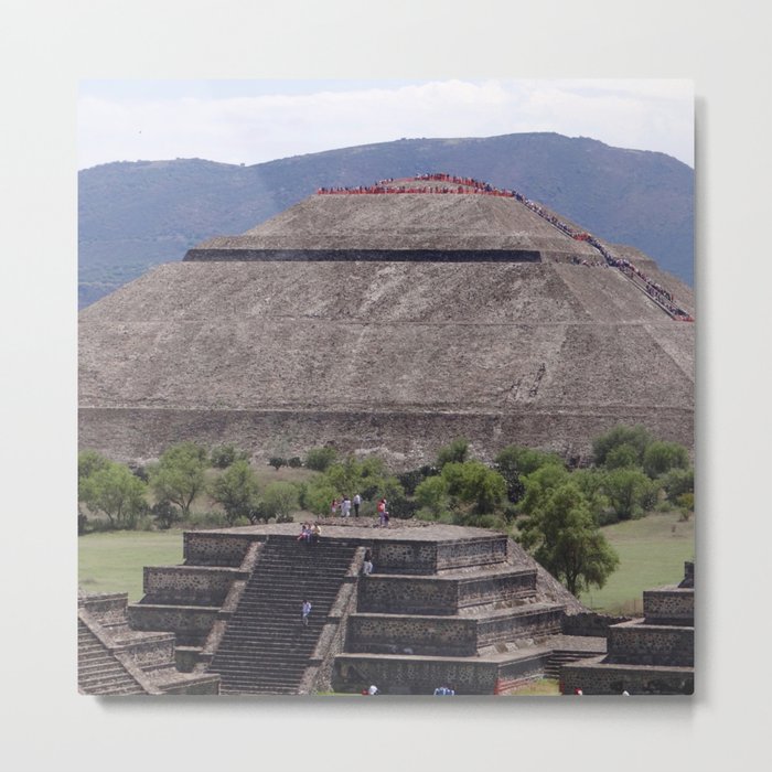 Mexico Photography - Ancient Buildings In The Mexican Nature Metal Print