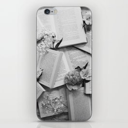Books and Flowers | Mind and Heart | Valentine's day iPhone Skin