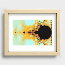 Gold fractal Recessed Framed Print