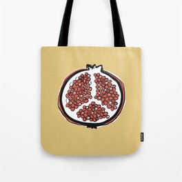Summer boho pomegranate in yellow Tote Bag