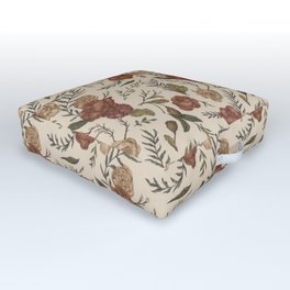 Antique Floral Pattern Outdoor Floor Cushion