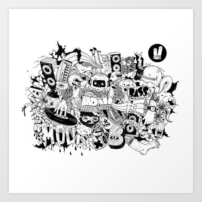 Smiley Fingers illustration 01 Art Print by Smiley Fingers | Society6