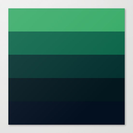 Forest Green Stripes Canvas Print