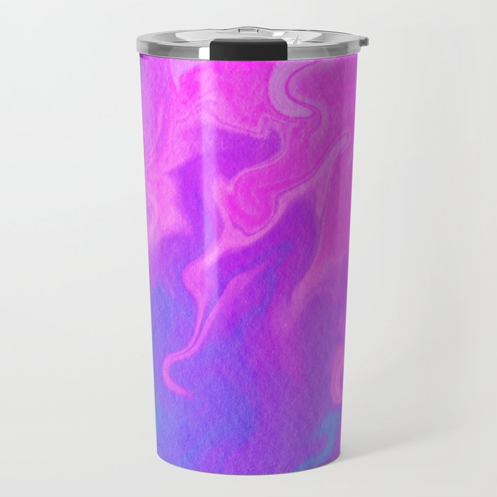 Aesthetic Watercolor Liquid Galaxy 14 Travel Mug