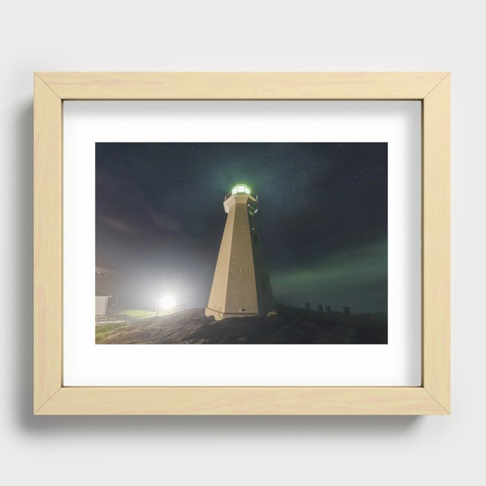 Lighthouse in the Fog  Recessed Framed Print