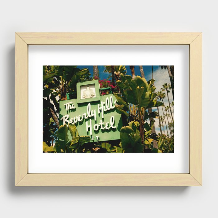 Classy Beverly Hills Hotel Mid Century Modern Neon Sign Recessed Framed Print