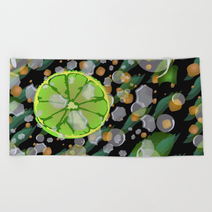 Mojito Pattern Beach Towel