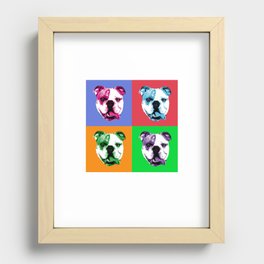 Pop Art English Bulldog Recessed Framed Print