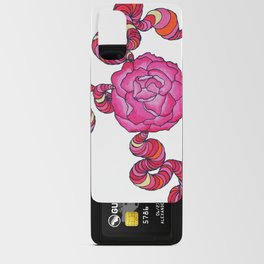 Peony swirl / white Android Card Case