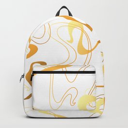 Gold Colored Flowing Ribbon Art Deco Abstract Pattern Backpack | Girlychic, Fallwinter, Simpleplain, Roaring20Sfashion, Contemporaryglamour, Brownishyellow, Abstractartistic, Vintageparis, Lines, Geometricpattern 
