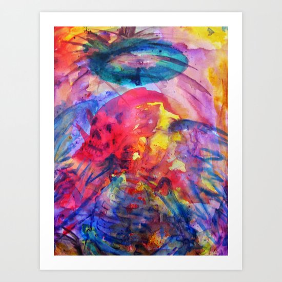 psychedelic angel corpes Art Print