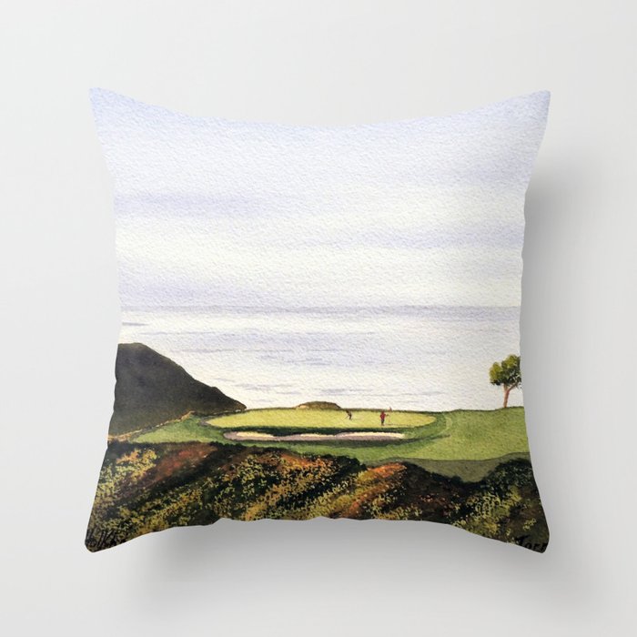 Torrey Pines South Golf Course Hole 3 Throw Pillow