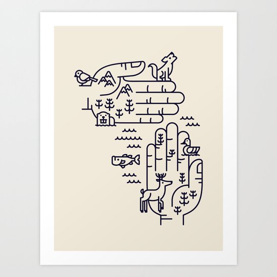 Michigan Art Print