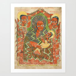 Ethiopian Illuminated Manuscript c. 1505 Art Print