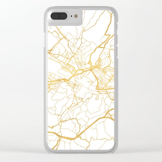 FLORENCE ITALY CITY STREET MAP ART Clear iPhone Case