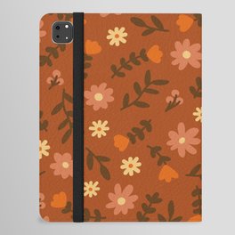 Flower Pattern (burnt orange) iPad Folio Case