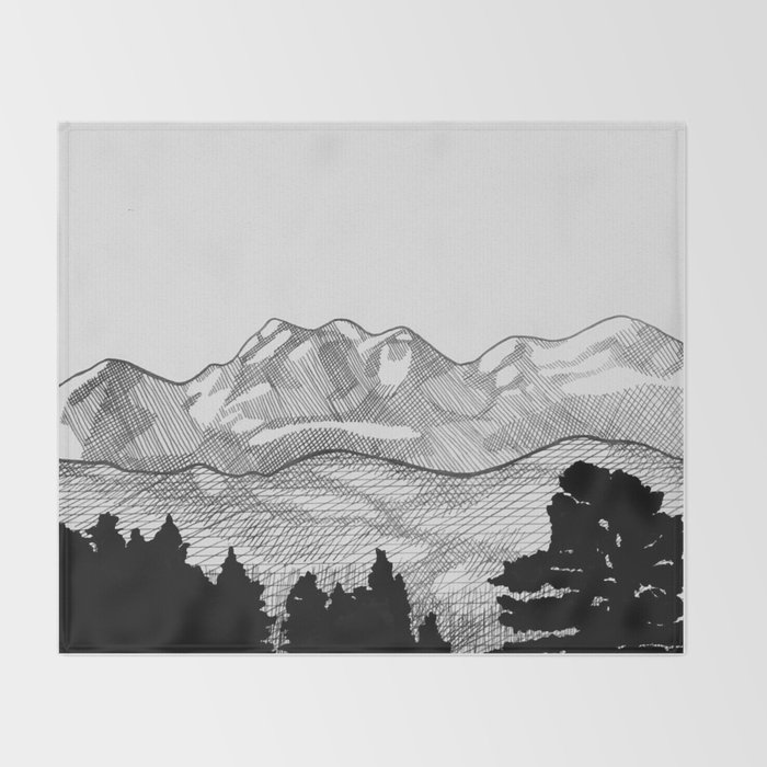 Colorado Mountains Throw Blanket By Scatterbrained Society6
